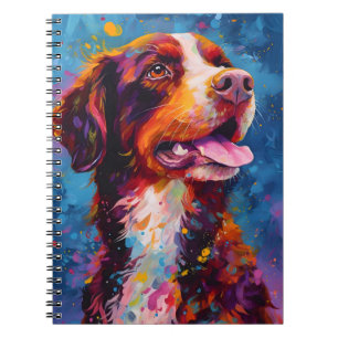 Carnet Chien breton coloré