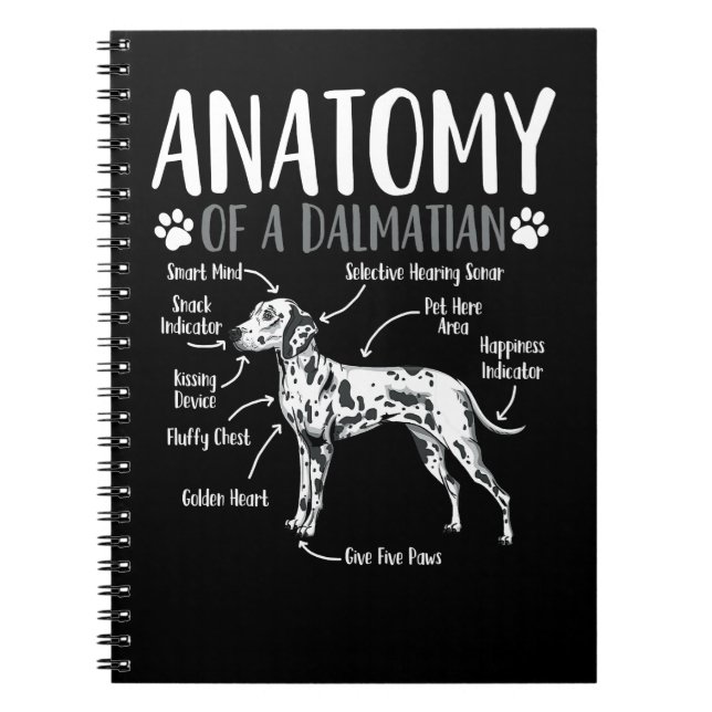 Carnet Chien Dalmatie Anatomie 59 Amoureux des chiens (Devant)
