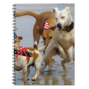 Carnet chien d'anniversaire heureux