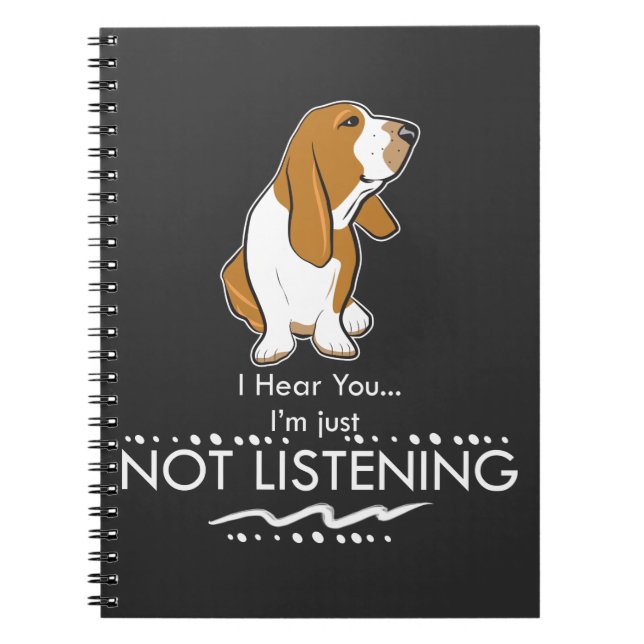 Carnet Chien de Basset Hound - entendez que vous je (Devant)