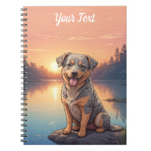 Carnet Chien de bétail australien par lac