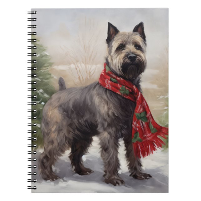 Carnet Chien de Chesapeake à Noël de neige (Devant)