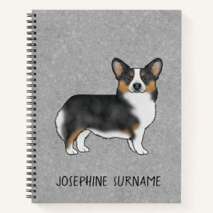 Carnet Chien de dessin animé Pembroke Welsh Corgi tricolo