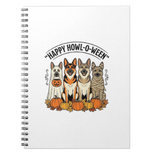 Carnet Chien de Halloween Joyeux Howl-O-Ween Vintage Berg