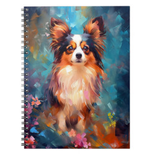 Carnet Chien de Papillon coloré