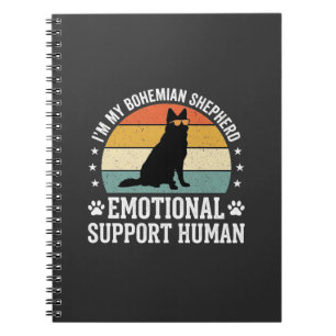 Carnet Chien de soutien émotionnel humain berger bohémien