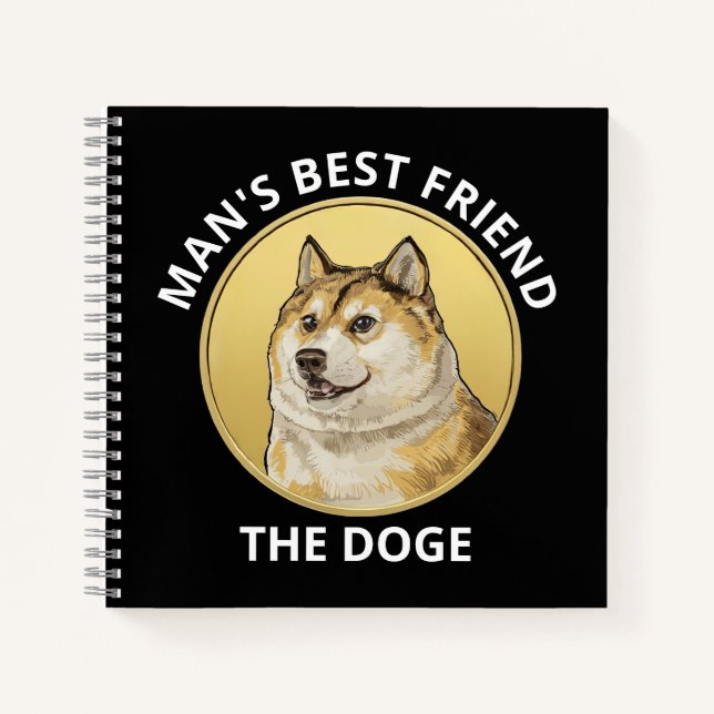 Carnet Chien Dogecoin Personnalisé (Devant)