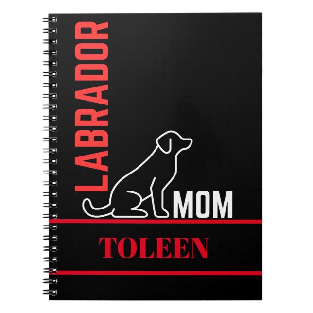 Carnet Chien du Labrador personnalisé (Devant)