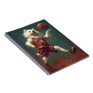 Carnet Chien Esquimau Américain Jouant au Basket-ball
