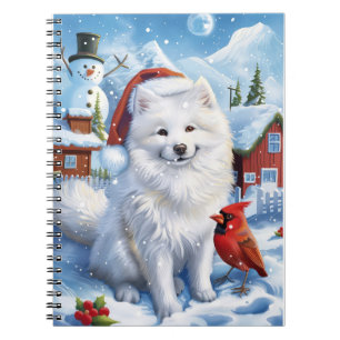 Carnet Chien Esquimau Américain Noël Hiver Merveilleux Ch