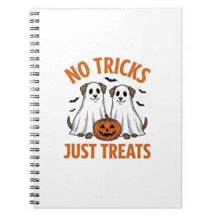 Carnet Chien fantôme drôle Halloween Pas de farces juste