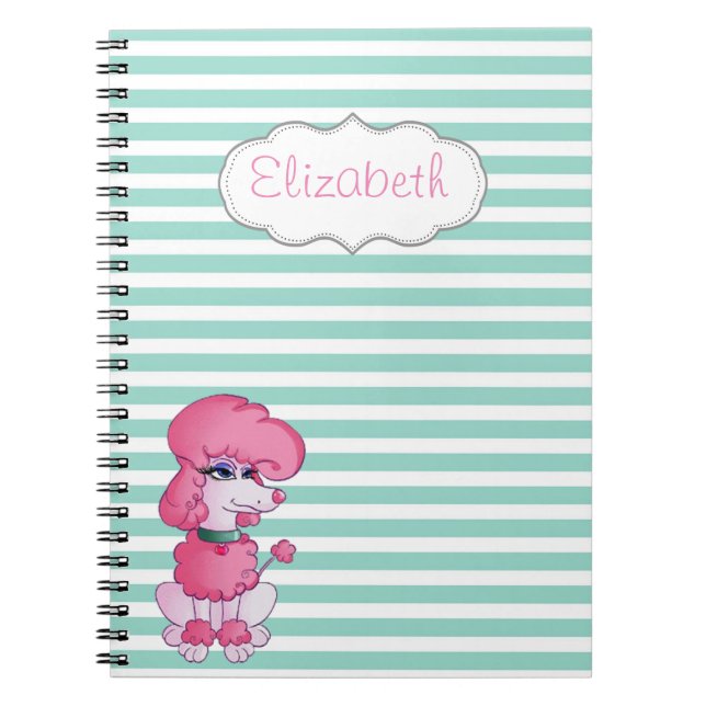 Carnet Chien Fille Mignonne Sur Des Bandes Blanches De Mo (Devant)