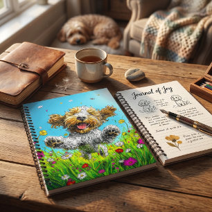 Carnet Chien Havanais Heureux Prairie de Fleurs Sauvages 