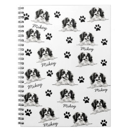 Carnet Chien japonais Chin Personnalisé Dessin À La Main