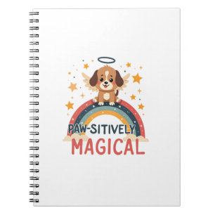 Carnet Chien magique absolument adorable vintage arc-en-c