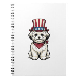 Carnet Chien Patriotique Gravure Vintage Vector Design_1