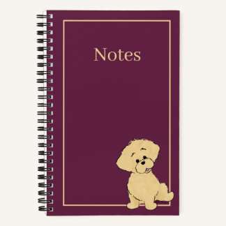 Carnet Chien Personnalisé Mignon Chiot Goldendoodle Perso