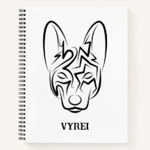 Chien tribal noir et blanc