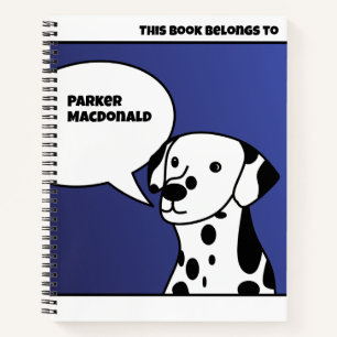 CARNET CHIENS BLANCS NOIRS MIGNONS BANDES COMIQUES TACHES