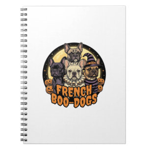 Carnet Chiens Boo-Français Halloween Design Bouledogue Fr