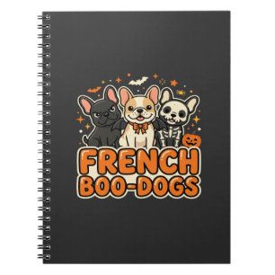 Carnet Chiens Boo français Halloween French Bulldog Desig