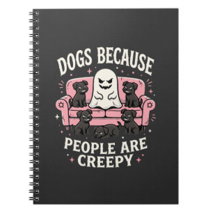Carnet Chiens effrayants d'Halloween parce que les gens s