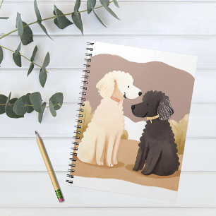 Carnet Chiens Fluffy Peinture Aquarelle Animal de Compa