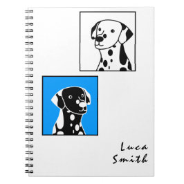 CARNET CHIENS FRAIS AVEC POINTS, POIDS, NOIR ET BLANC SIM