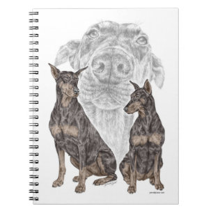 Carnet Chiens noirs Doberman
