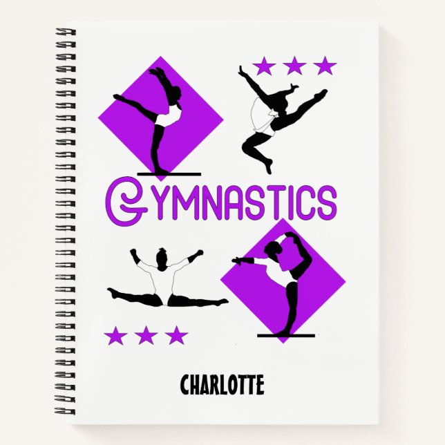Carnet Chiffres de gymnaste Filles mignonnes Gymnastique  (Devant)