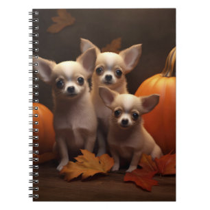 Carnet Chihuahua Chiot Automne Citrouille de plaisir