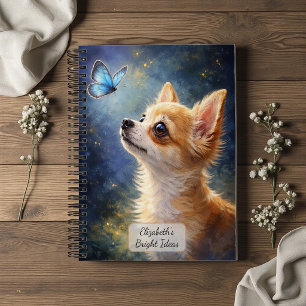 Carnet Chihuahua et Papillon Bleu