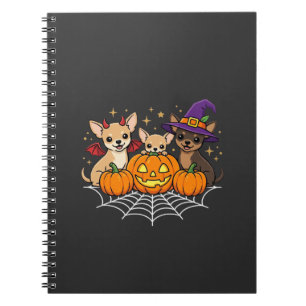 Carnet Chihuahua Halloween Citrouille Sorcière Chien Desi