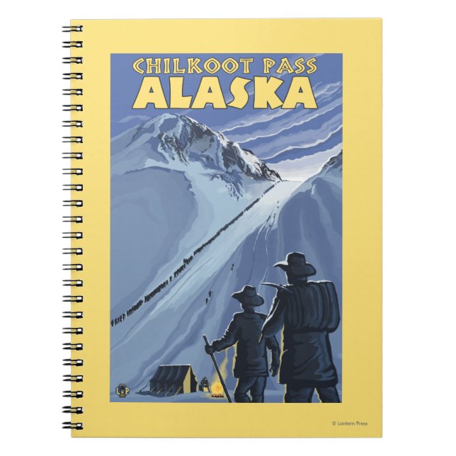 Carnet Chilkoot Pass, Alaska Gold Miners (Devant)