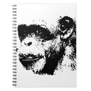 Carnet Chimpanzé noir et blanc