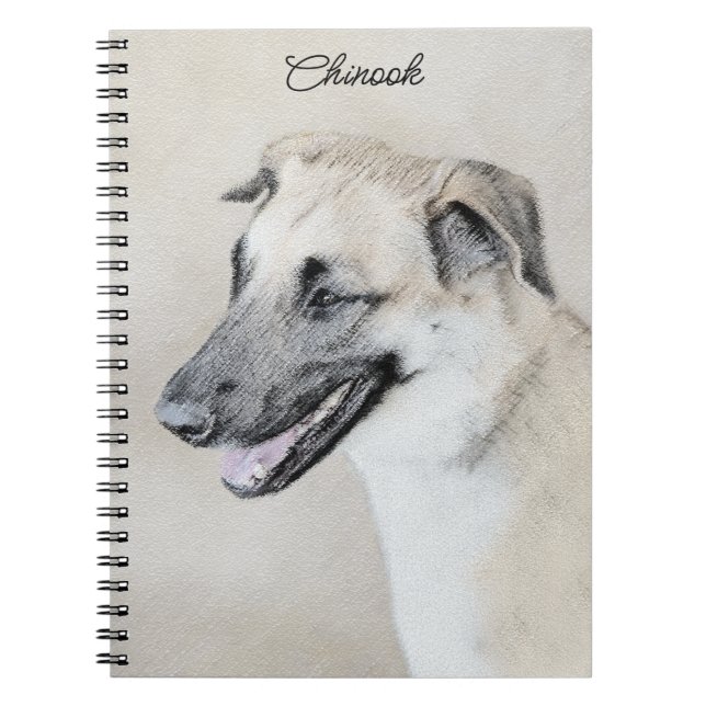 Carnet Chinook (oreilles d'hélicoptère) Peinture - Chien  (Devant)