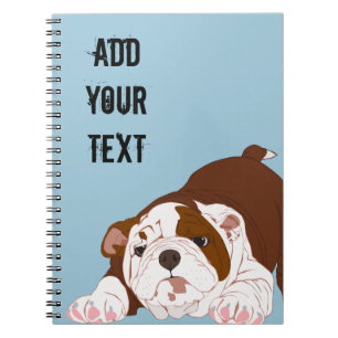 Carnet Chiot espiègle de bouledogue de chiot de tuf