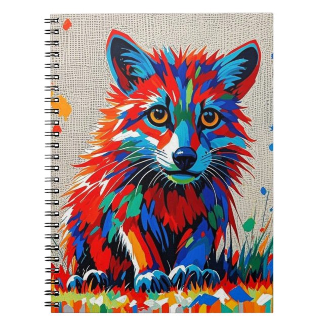 Carnet Chiot Expressif dessin animal abstrait (Devant)