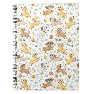 Carnet Chiots de Dessin Animé Ludiques - Motif de Design