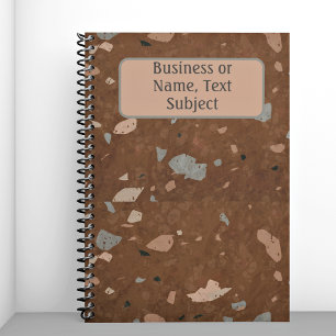 Carnet Chips en marbre Brown et couleur terre Terrazzo Mo