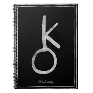 Carnet Chiron martelé argent stylisé système solaire