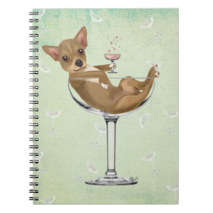 Carnet Chiwawa en verre de cocktail