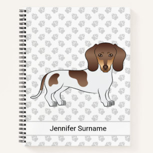 Carnet Chocolat & Brun Pied Court Poil Teckel & Texte