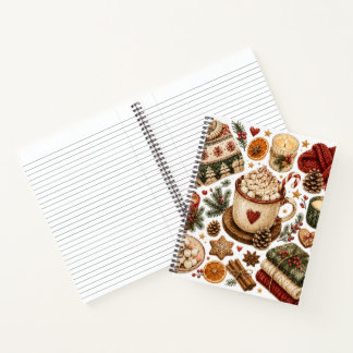 Carnet Chocolat Chaud de Noël Cosy Hiver Hygge Rustique