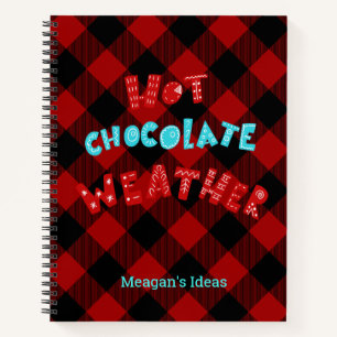 Carnet Chocolat chaud personnalisé Météo Buffle rouge Pla