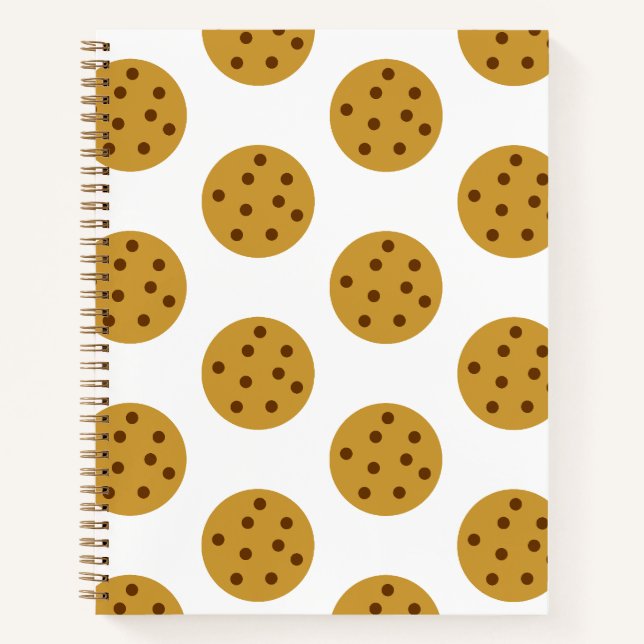 Carnet Chocolat Chip Cookies Amusants Dessert Snack (Devant)