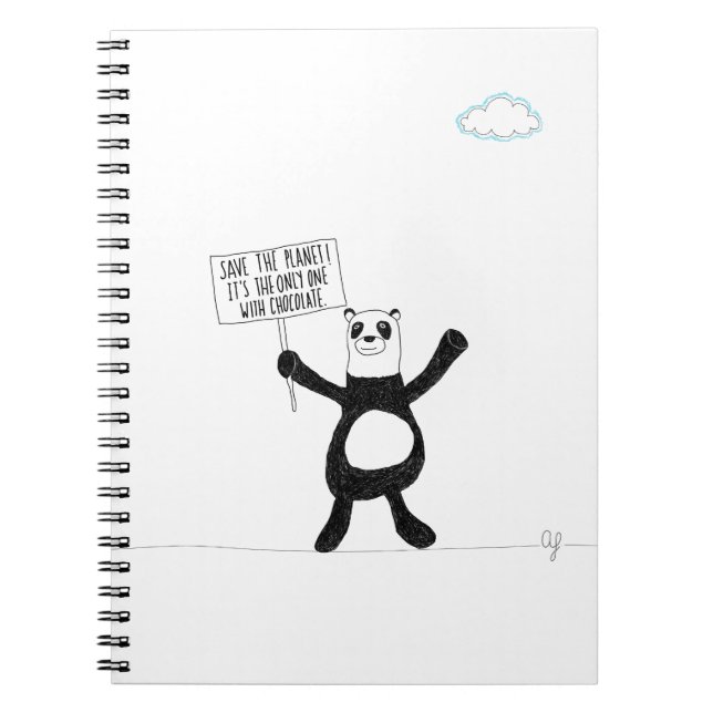 Carnet Chocolat de panda (Devant)