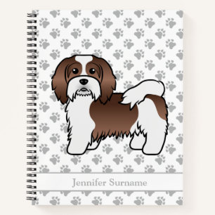 Carnet Chocolat Et Blanc Havanais Dessin Animé Chien & No
