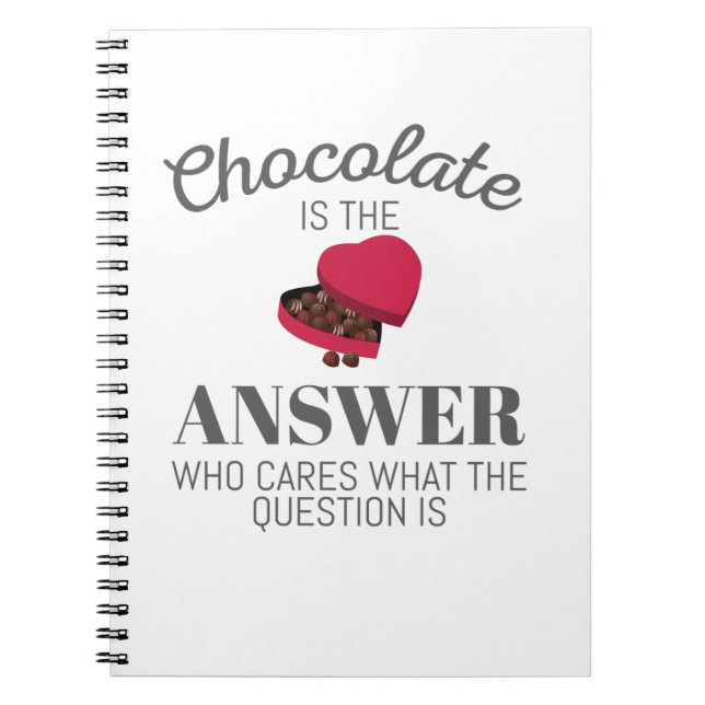 Carnet Chocolat Lover Citation Cadeau Chocolat Est La Rép (Devant)