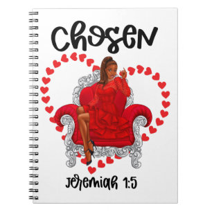 Carnet Chosen Femme Noire Chrétienne Valentines Galentine
